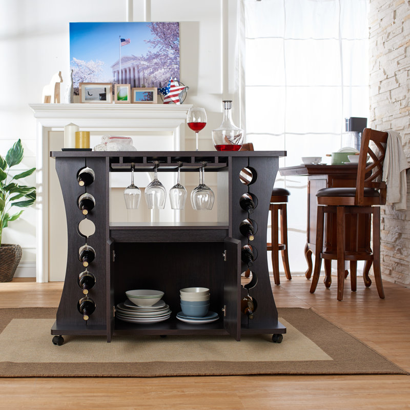 Buffet / Service mobile de style contemporain en espresso