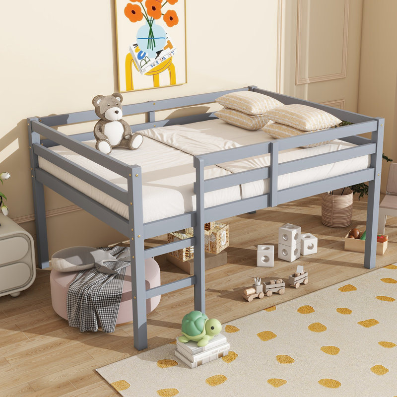 Lit mezzanine simple Orrtanna par Harriet Bee, Gris, Double