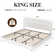 Manfred Boucle Upholstered Cloud Bed Frame with Rounded Corners Headboard, Soft Platform Bed Frame with Thickened Footboard