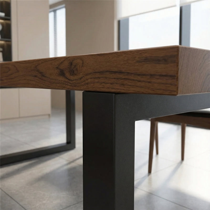 Solid Wood Tabletop, Rectangular Dining Table