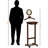 Owen 1-Drawer Valet Stand in Walnut Finish with 4-Casters, 57.24" H X 14.71" W X 13.86" D