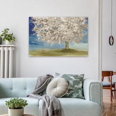 Patience silencieuse, paysage, arbre, printemps, nature, peinture, impressionnisme, art contemporain