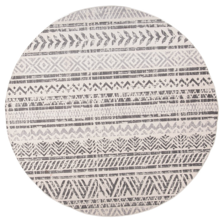 Humphrey Southwestern Light Gray/Dark Gray/Ivory Area Rug in Gray