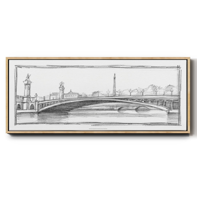 Pont Alexandre III- Framed Canvas, 12" H x 30" W