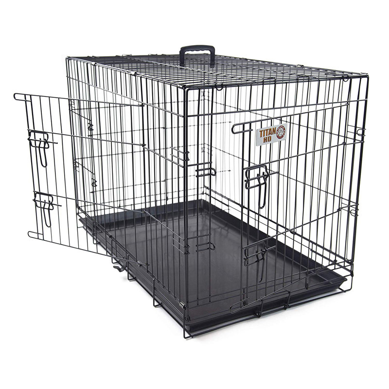 Caisse pliante pour animaux à double porte, Très grand (H 33 po x l 30 po x P 48 po)