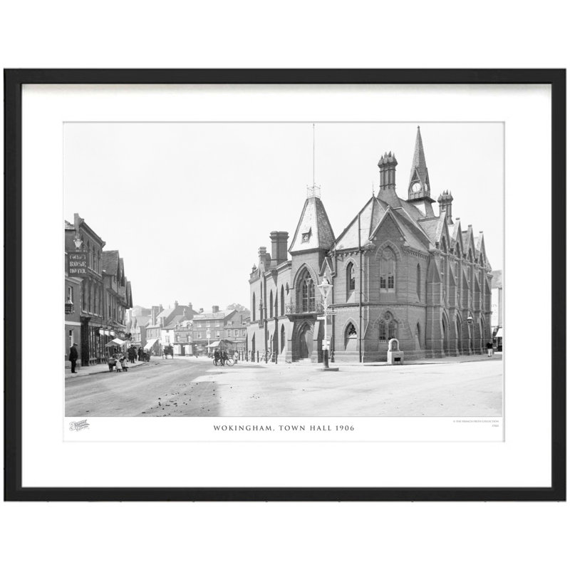 Wokingham, Town Hall 1906 by Francis Frith - Single Picture Frame Print, 28cm H x 36cm W x 2.3cm D