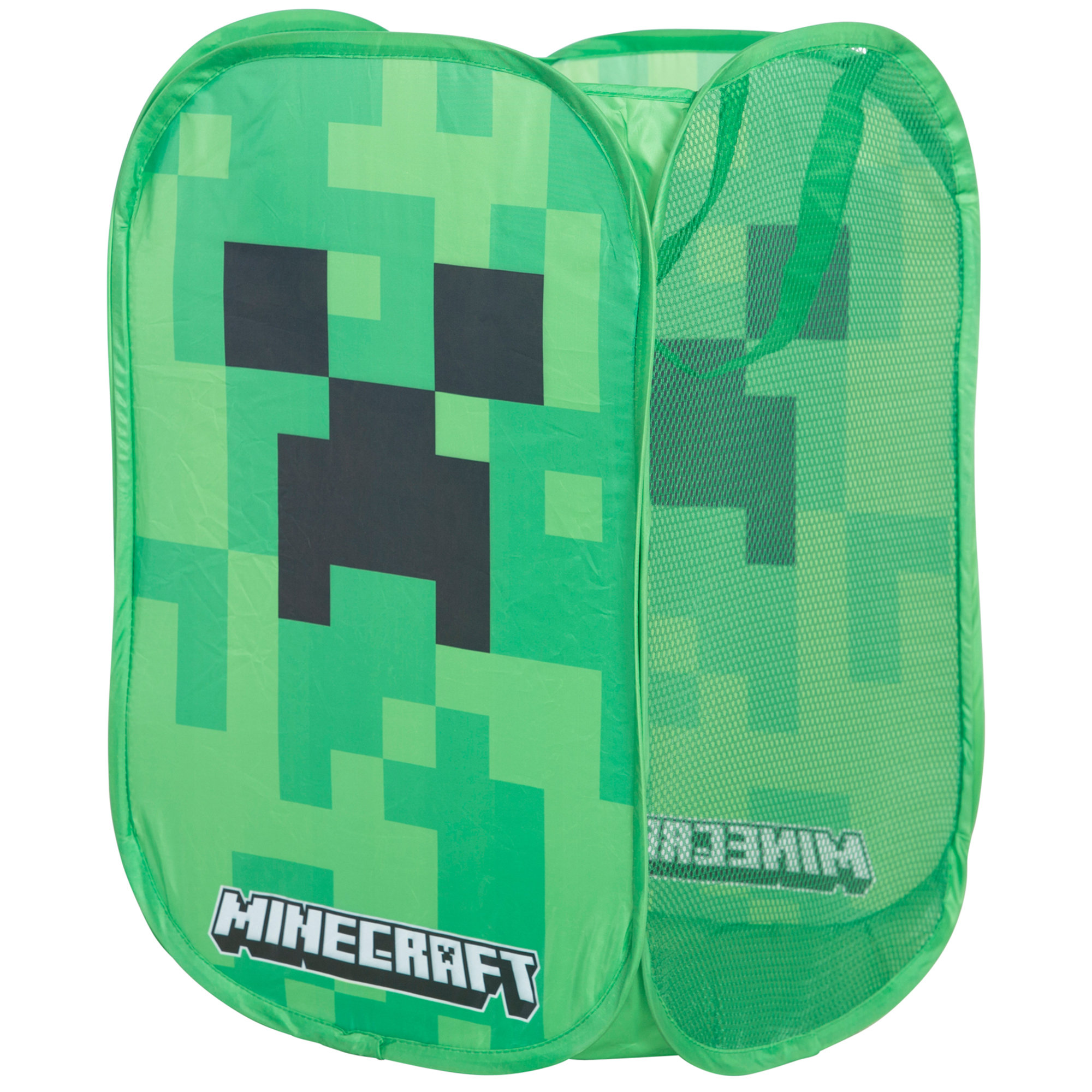 Minecraft: Laundry Basket - Creeper - Green Pixel Cube, Pop-Up & Collapse, Use As Toy Storage, Game Theme Design Decor, 21.65 x 13.7 x 13.7", Licensed | Wayfair