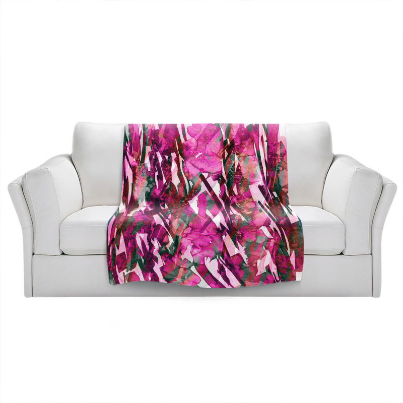 Couverture sherpa doux de bouquet de givre, l 68 po x L 80 po