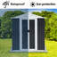 Remise de jardin à porte coulissante grise 5 x 3 pi pour conception de toit Apex-126006383