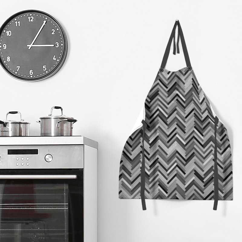 Katelyn Elizabeth Bib Apron, Black/White