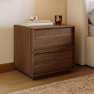 18.9"W Wooden Nightstand with 2 Drawers