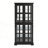Curio Display Gorrell with Adjustable Shelves and Glass Doors, Ideal for Showcasing Collectibles in Home or Office, E26 Bulb Included