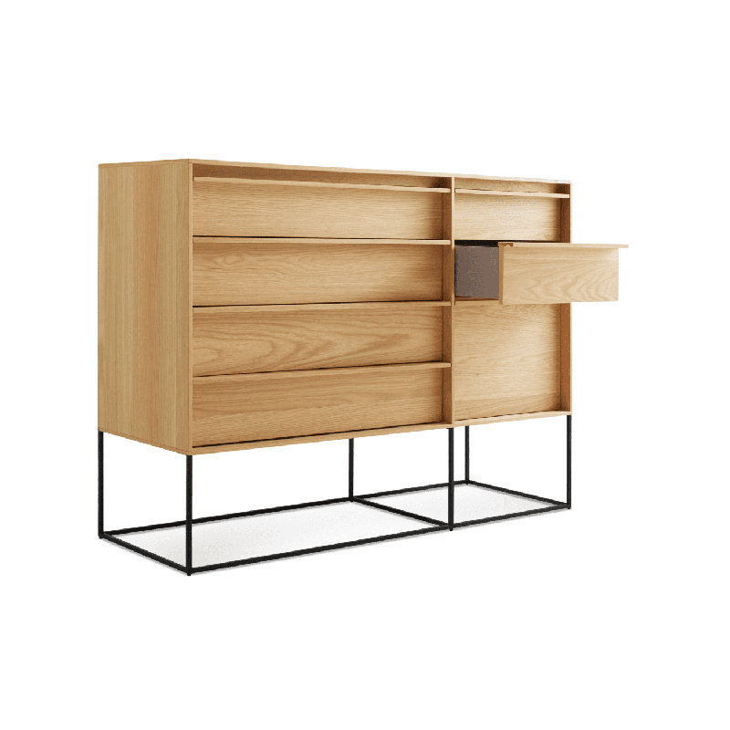 Rule 7 - Drawer Dresser, Black/White Oak