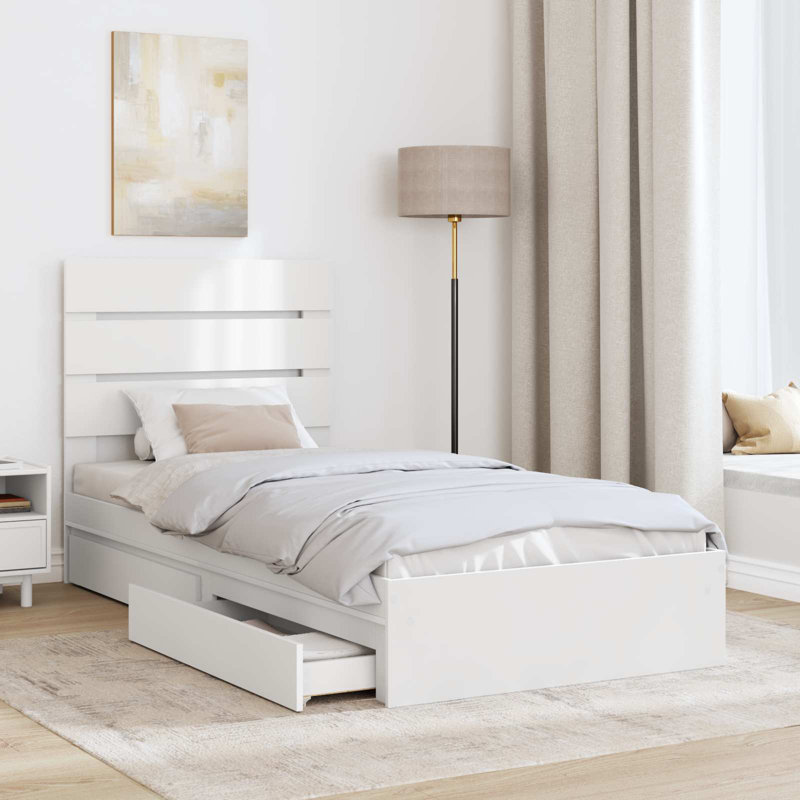 Bed, European Single (90 x 200 cm), White