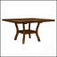 Ensemble de salle à manger 5 pièces transitionnel avec rallonge et 4 chaises d'appoint, meubles en bois brun durable pour les maisons modernes et traditionnelles-1223485013