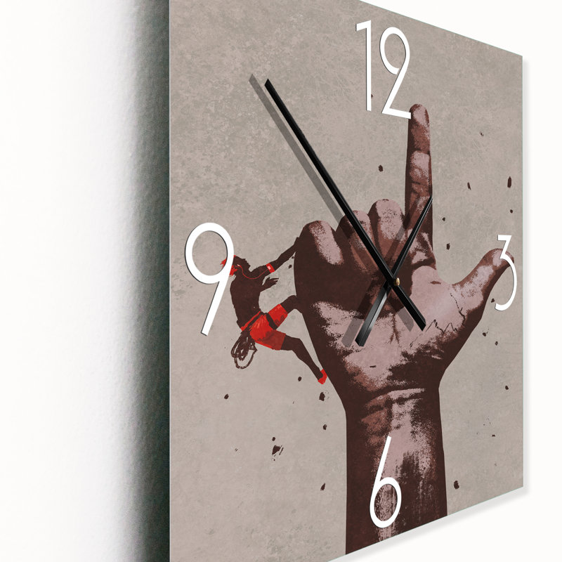 Finger pointant vers le haut avec horloge murale, Moyen