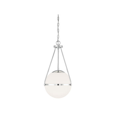 Luminaire suspendu 1 lumière Romo en chrome