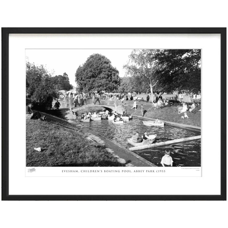 Evesham, Children's Boating Pool, Abbey Park C1955 by Francis Frith - Single Picture Frame Print, 60cm H x 80cm W x 2.3cm D