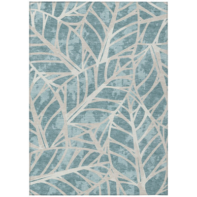 Machine Washable Indoor/Outdoor Chantille ACN2866 Botanical Rug