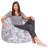 Bean Bag Chair for Kids, Teens, and Adults - Filled with Soft Beads, Includes Removable and Machine Washable Cover - Multiple Colors, Sizes and Fabrics including Soft Nylon & Canvas with Patterns-1783236388-1785356750