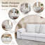 Canapé modulaire carré rembourré de 104 po à assise très profonde avec coussins en mélange de duvet et 4 coussins décoratifs-1582587002
