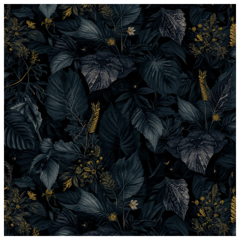 Dark Foliage Pattern Double Sided Throw Pillows, 20 x 20 inches