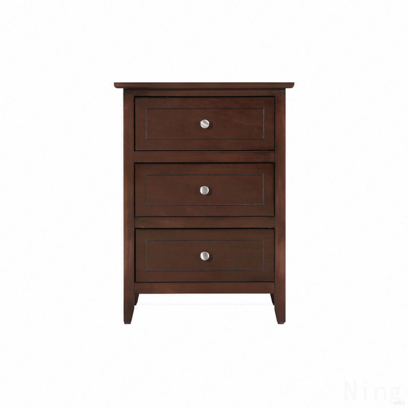 Table de chevet pour chambre Cappuccino, Marron foncé