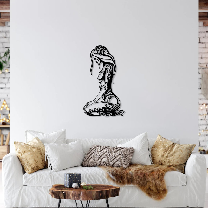 «Graceful Lady», art mural, Blanc, L 25 po x H 43 po