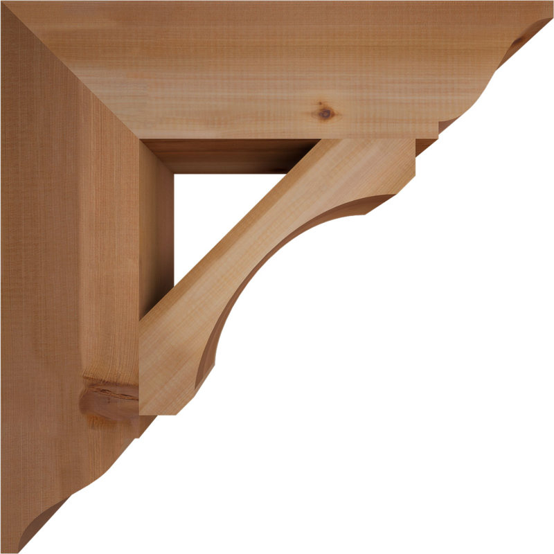 Support en bois rustique traditionnel BKTLEC01, Cèdre rouge de l'Ouest (lisse), H 24 po x l 5,5 po x P 24 po