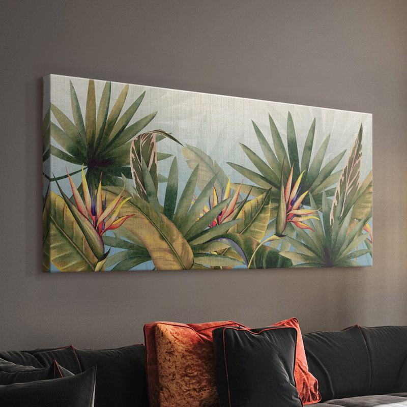 Belize Morning - Toile tendue avec châssis - Prêt à accrocher, H 16 po x l 32 po