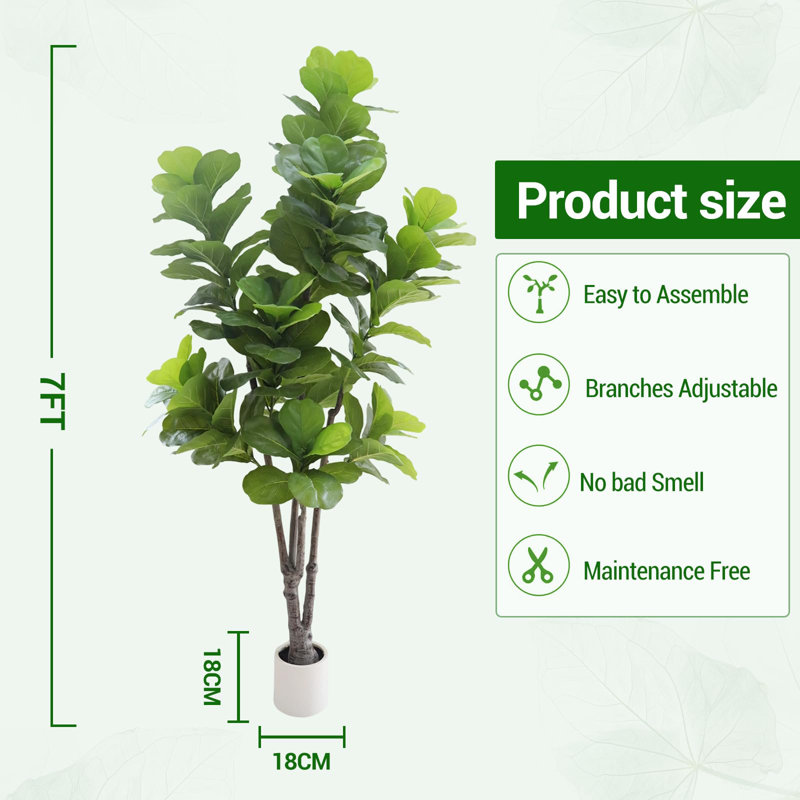 19 cm H Faux Plant, 19cm H x 27cm W x 115cm D