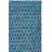 Amboy Flat Weave Wool/Cotton Geometric Rug in Blue/Black-819451557