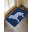 Tapis pour salle de bain Minimalist Dog Silhouette, 16 x 24