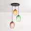 3 - Light Glass Kitchen Island Pendant Light