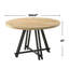 Table de salle à manger ronde avec base en métal