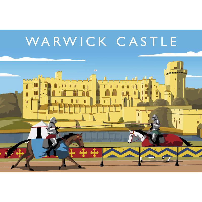 'Warwick Castle' by Richard O'Neil - Print, 30 cm H x 40 cm W x 1 cm D, No Frame