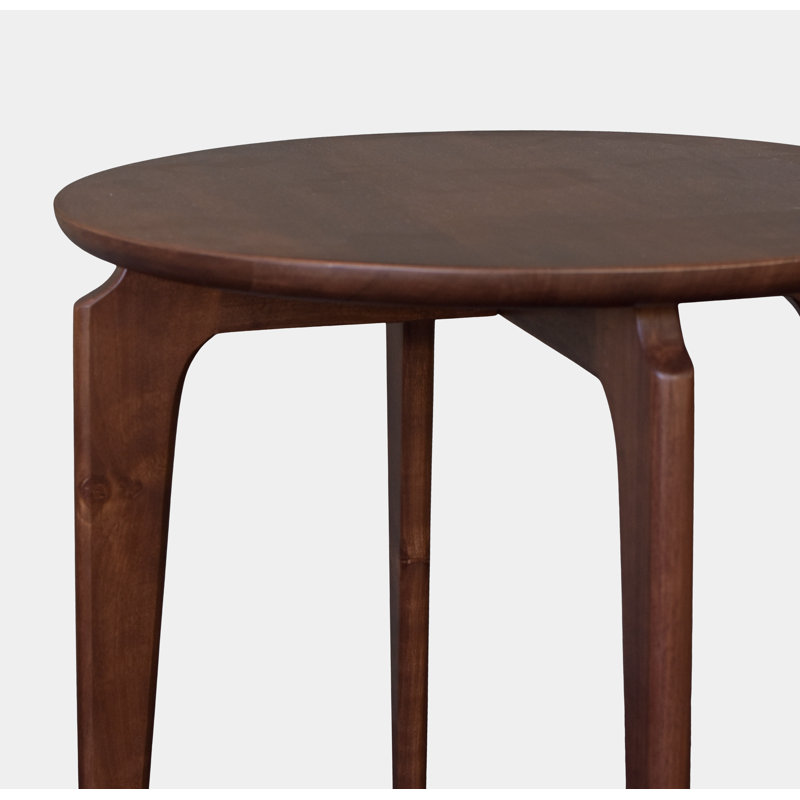 Borgen Round Solid Wood Side Table