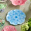 Ensemble de 4 assiettes à motif floral en mélamine 3-D de 11 po Wildflower Blue Wildflower
