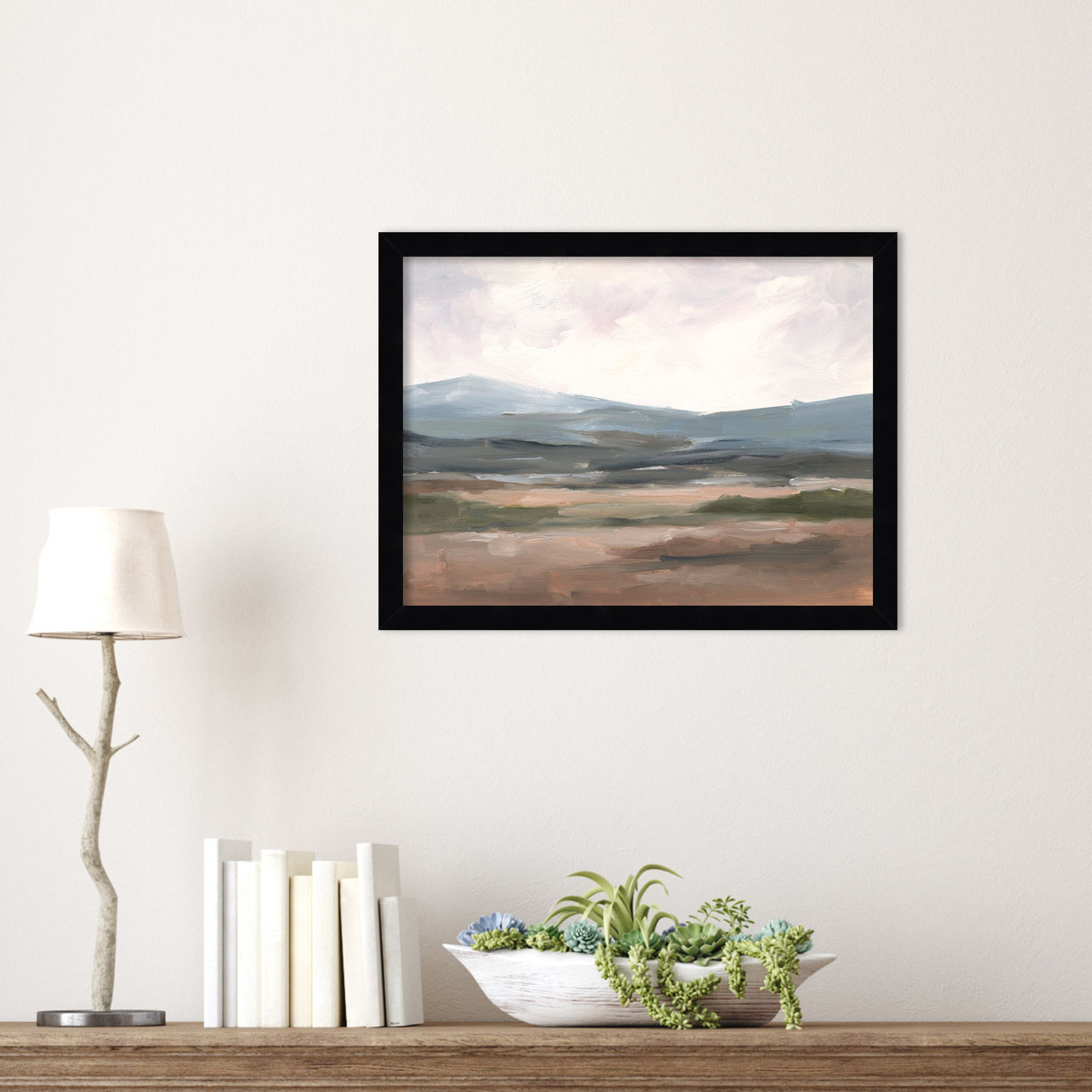 Ethan Harper "Serene Mountain Study I" Print, Black, 13" H x 17" W