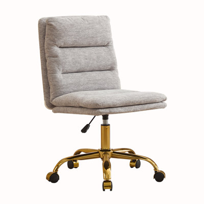 Armless Office Chairs With Wheels And Fabric Cushions by Mercer41