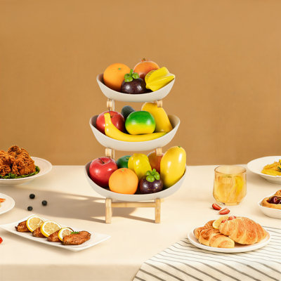Orren Ellis Velkan Wood Fruit Bowl