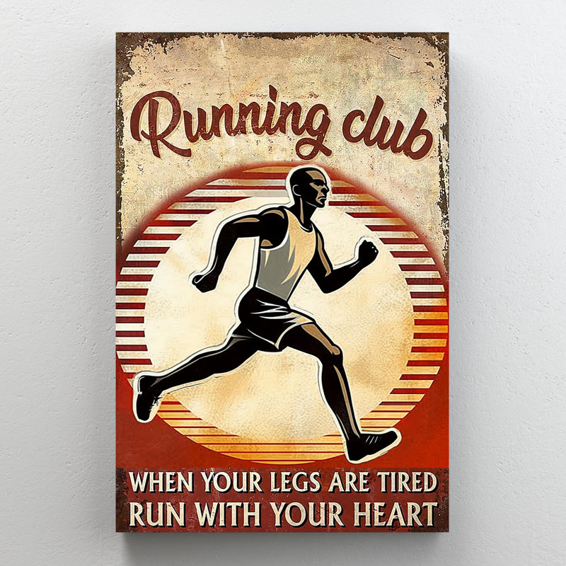 «Courir le club», impression rectangle 1 pièce Courir le club - impression rectangle 1 pièce sur toile tendue
