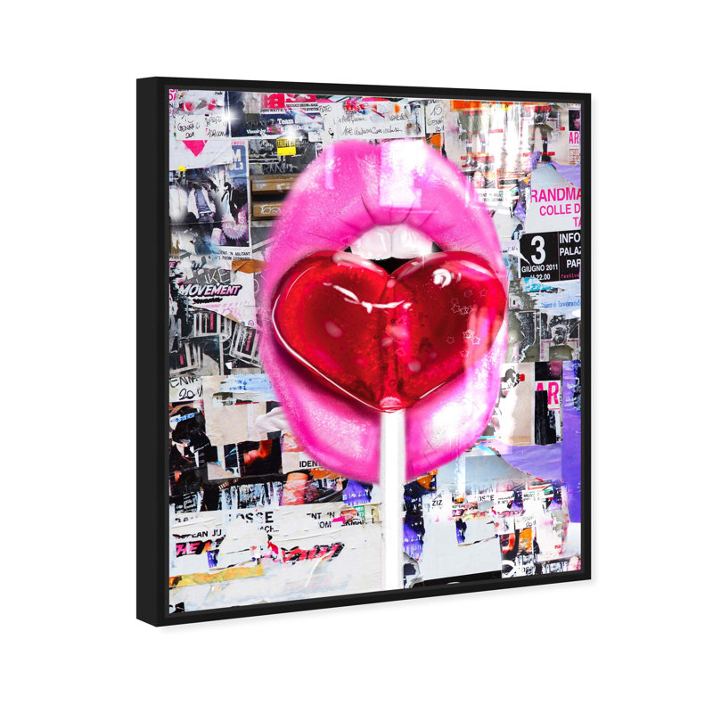 Oliver Gal Vibrant Wild Pop Fashion - Hand-Applied Glass Coat Framed Canvas Art, Black, 30" H x 24" W