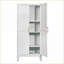 Armoire de rangement de 71 po avec 2 portes galbées et amp; Tablettes réglables, blanc cassé | Ferme | Chambre à coucher