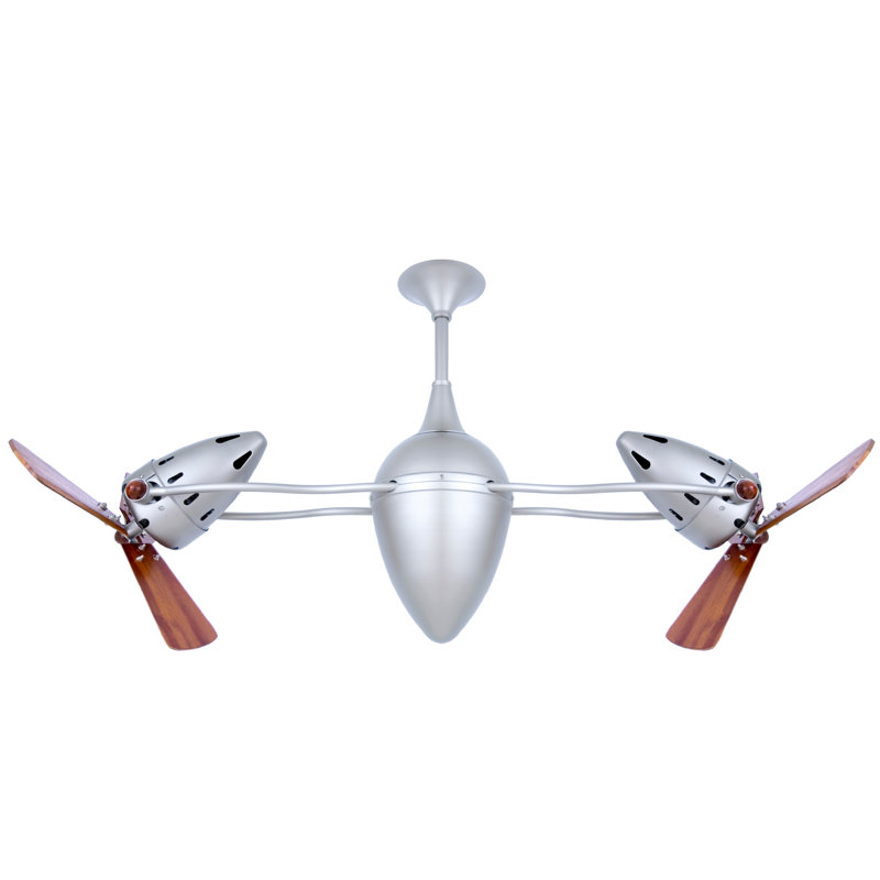 Ar Ruthiane Downrod Ceiling Fan, Brushed Nickel