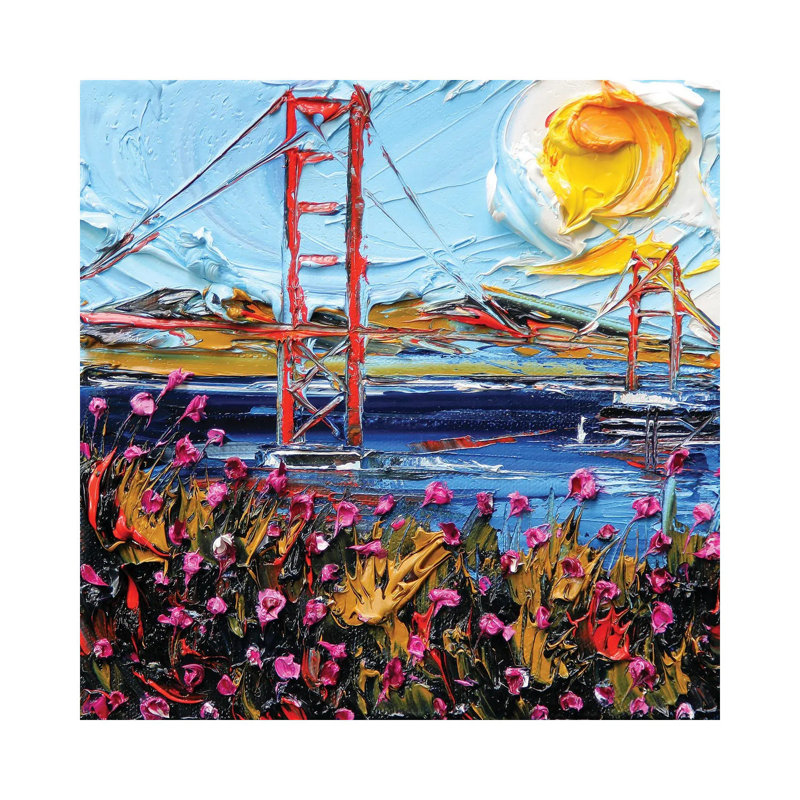 Golden Gate Days by Lisa Elley - Wrapped Canvas Gallery-Wrapped Canvas Giclée, 45.72 cm H x 45.72 cm W