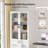 Wide 2 Drawer Wooden File Cabinet Embossed White P2 Density Board
