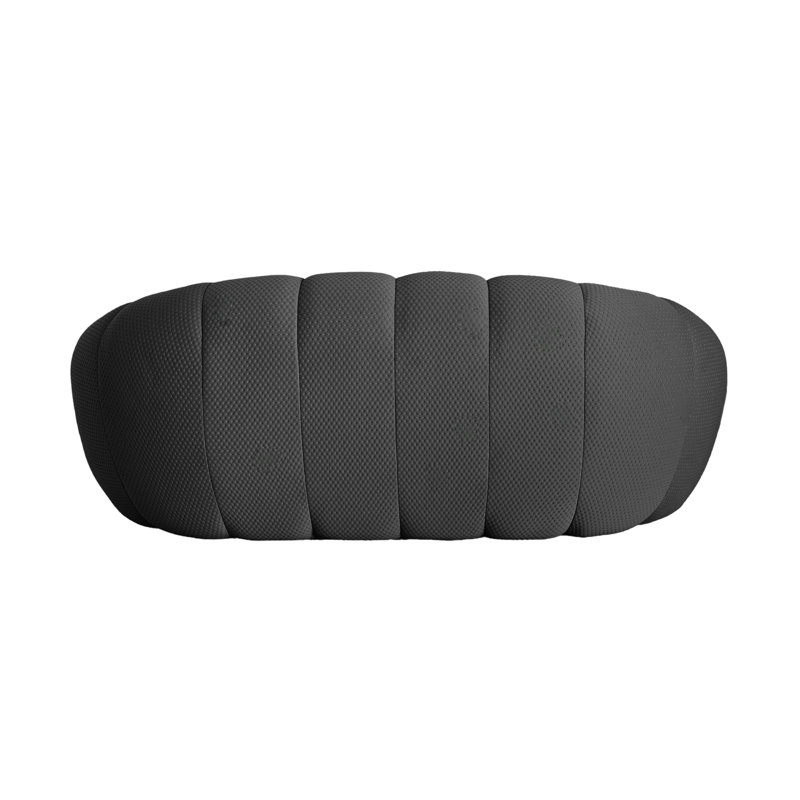 Cenie Upholstered Boneless Sofa, No Assembly Required, Dark Gray, 30.71" H x 78.74" W x 42.52" D