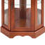 Armoire de coin lumineuse - Tablettes réglables en noyer
