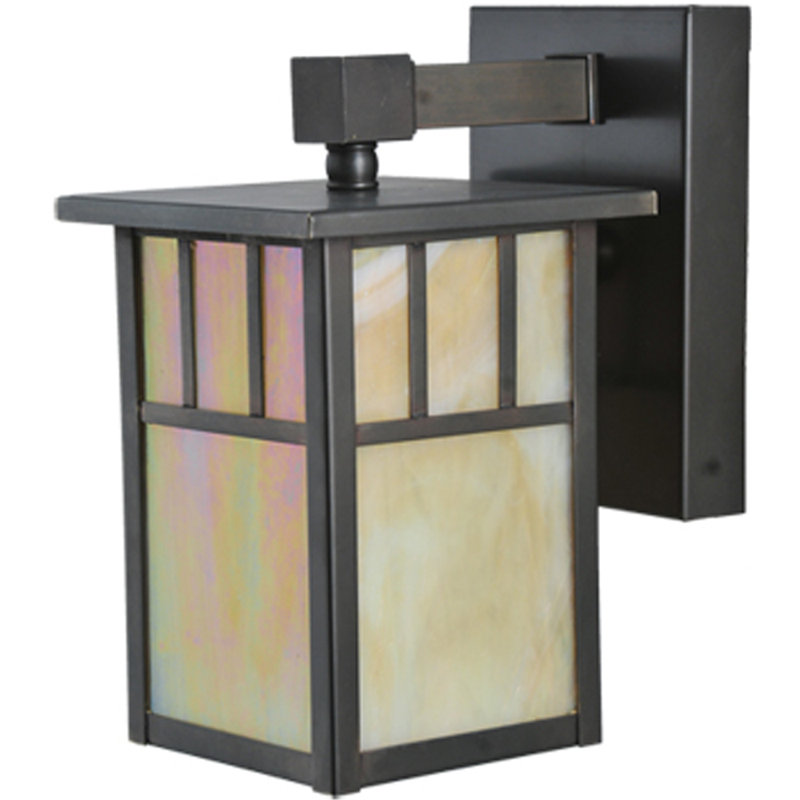 1 - Light Outdoor Wall Lantern, 8.5" H x 5" W x 7" D